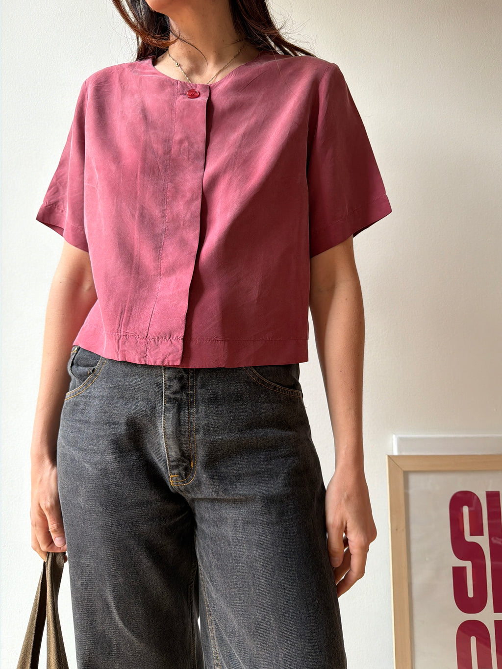 CAMICIA BOXY IN SETA