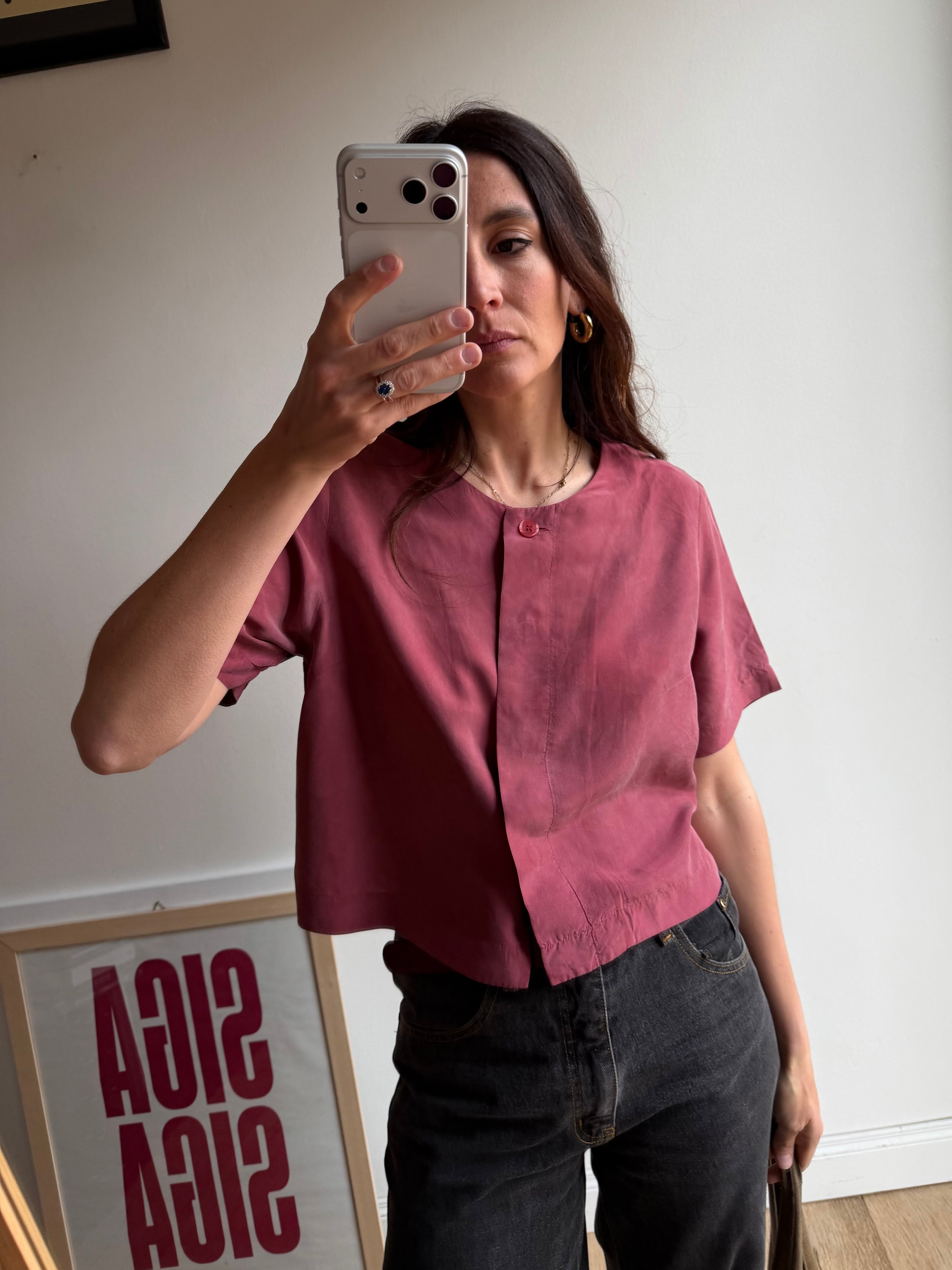 CAMICIA BOXY IN SETA