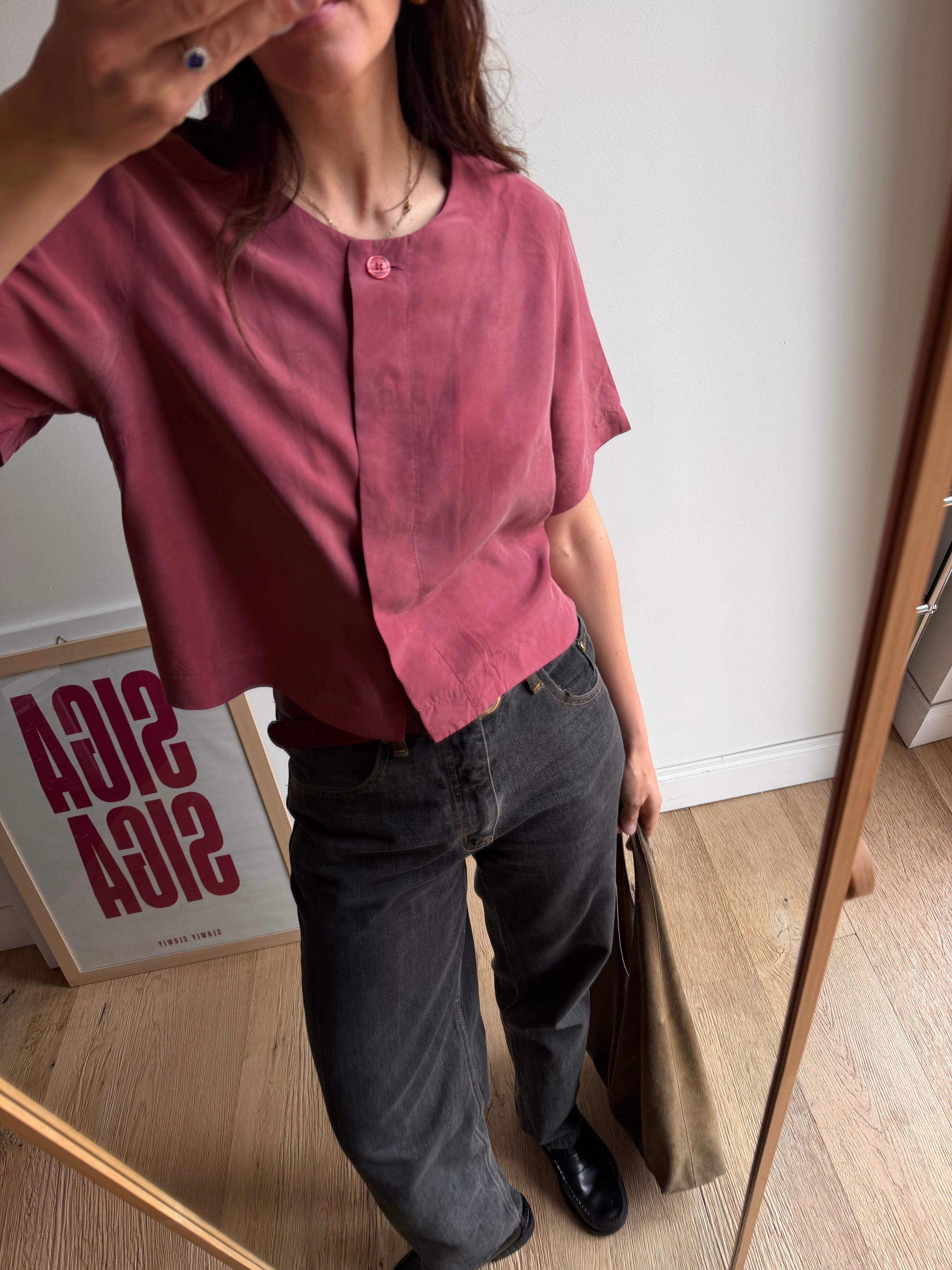 CAMICIA BOXY IN SETA