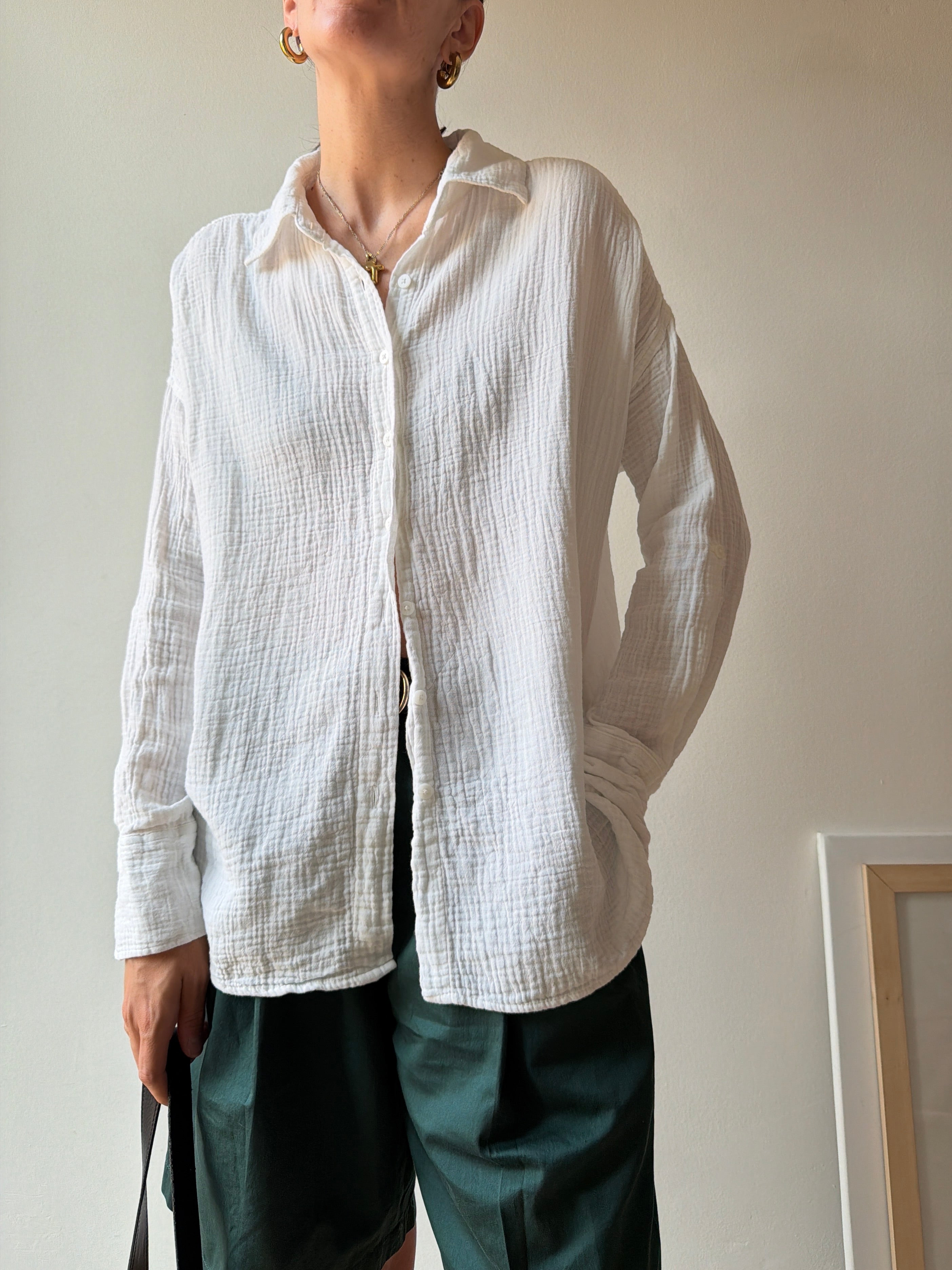 CAMICIA MUSSOLA BIANCA