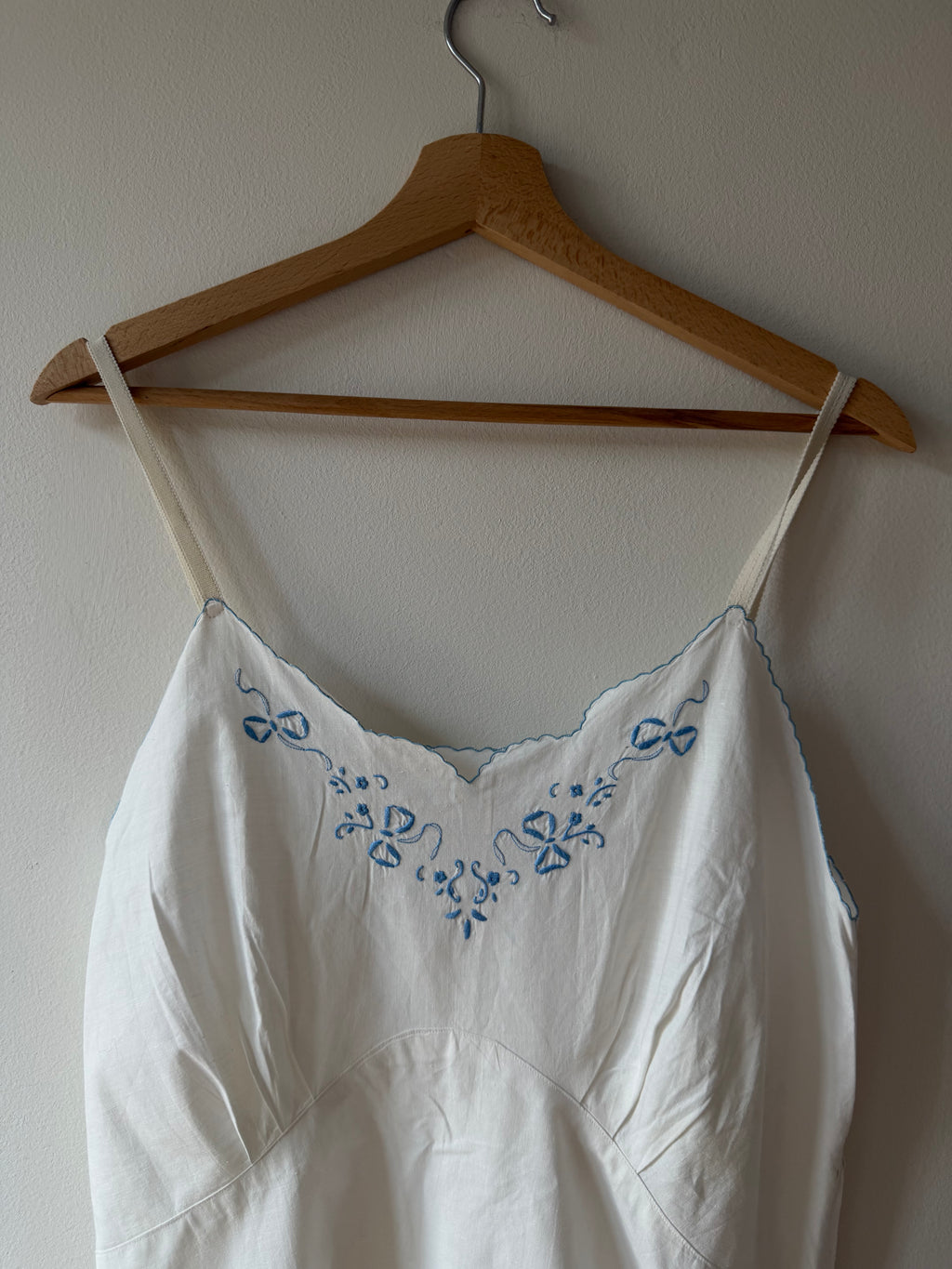 VINTAGE SLIB DRESS BIANCO E AZZURRO
