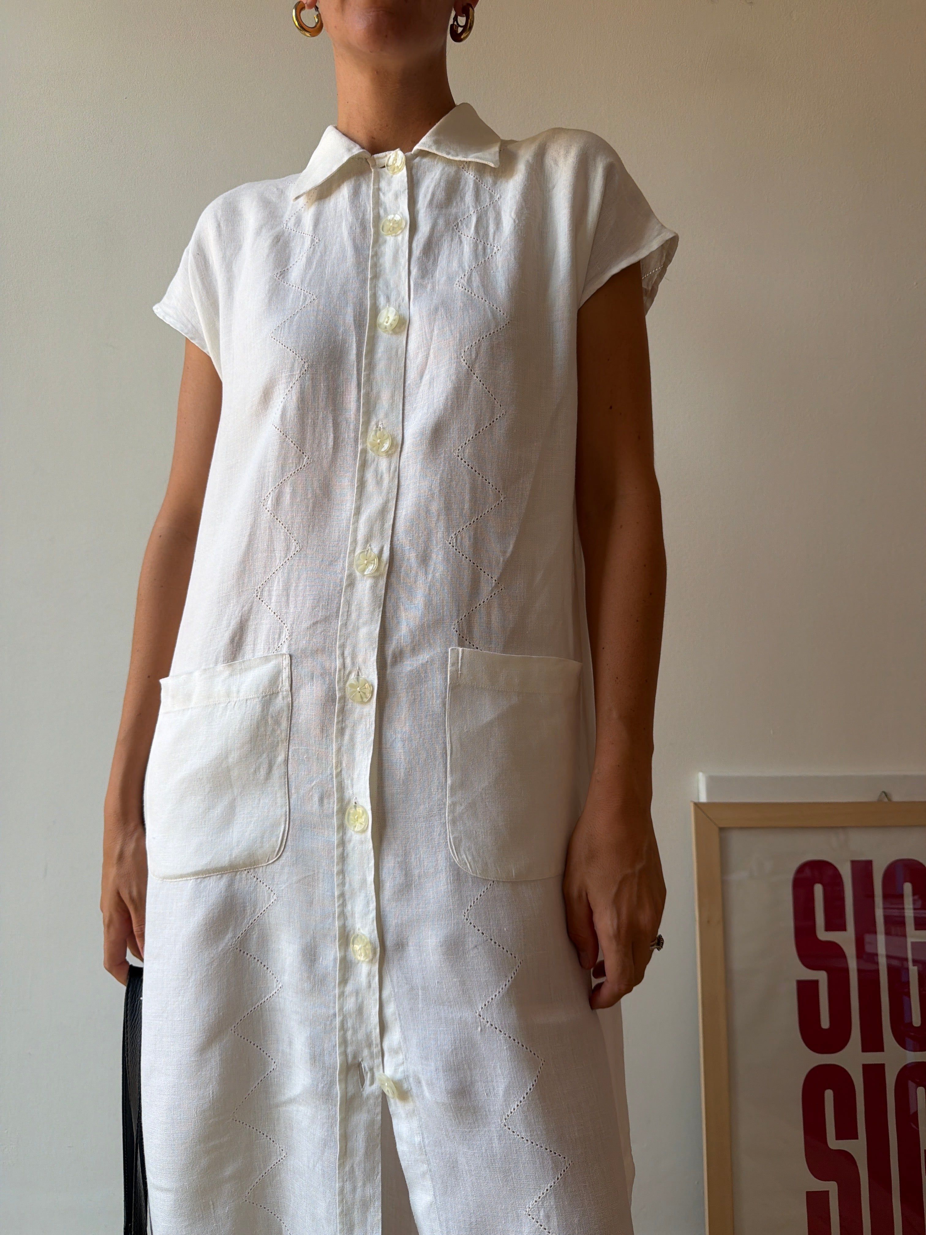 ABITO BIANCO A CAMICIA