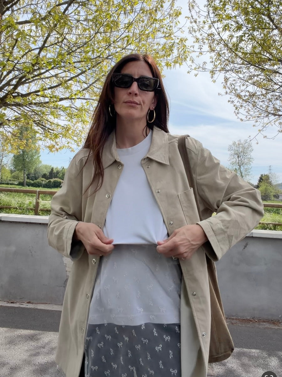 CAMICIA IN SUEDE SABBIA